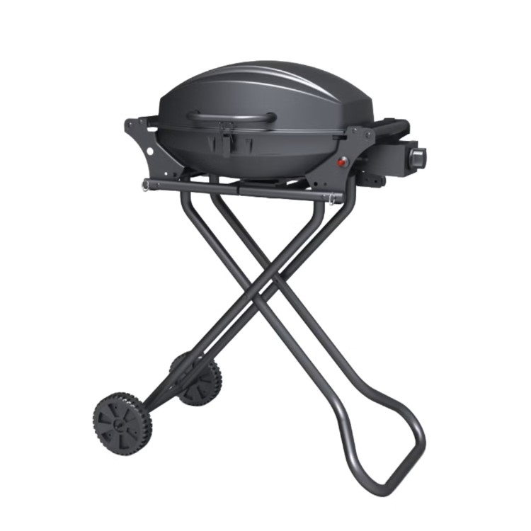 Refurbished electriQ Portable Single Burner Gas BBQ Grill Black