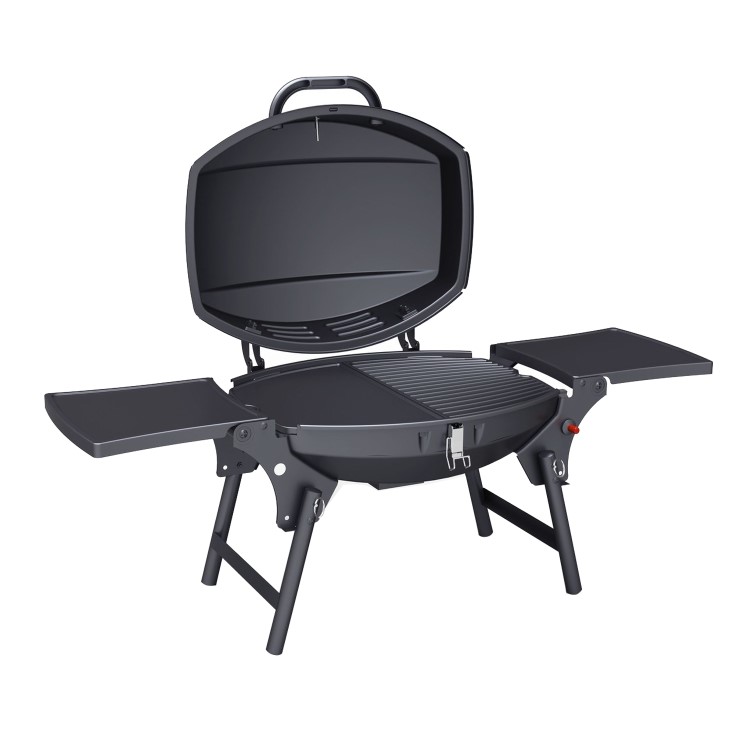 Refurbished electriQ Portable Single Burner Gas BBQ Grill Black