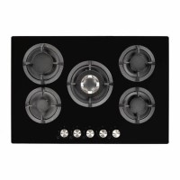 Refurbished electriQ EQGH755BLK 75cm Gas on Glass Hob Black