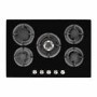 Refurbished electriQ EQGH755BLK 75cm Gas on Glass Hob Black