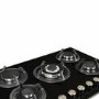 Refurbished electriQ EQGH755BLK 75cm Gas on Glass Hob Black