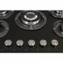 Refurbished electriQ EQGH755BLK 75cm Gas on Glass Hob Black