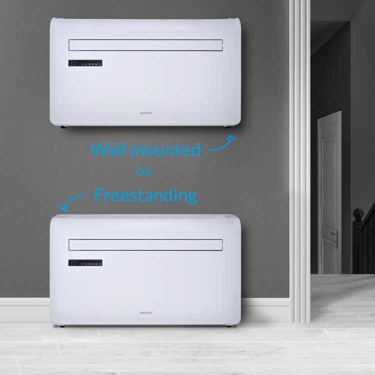 electriQ iQool 12000 BTU Wall Mounted Smart Air Conditioner with Heat Pump - No Outdoor Unit Needed