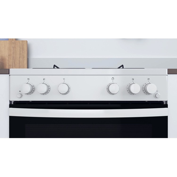 Indesit 60cm Single Oven Gas Cooker - White