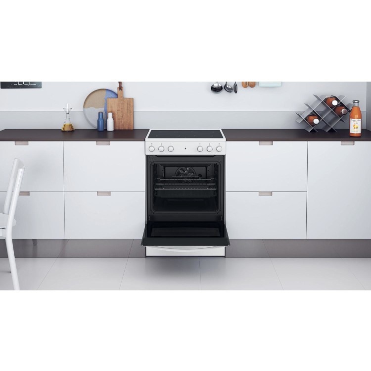 Indesit 60cm Single Oven Electric Cooker - White