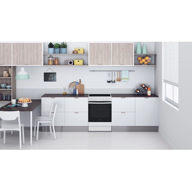 Indesit 60cm Single Oven Electric Cooker - White