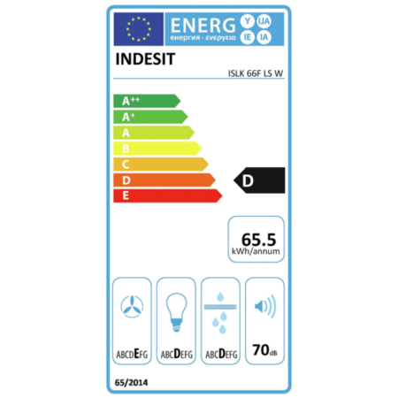 Indesit 60cm Visor Cooker Hood - White