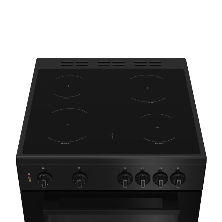 Indesit 60cm Twin Cavity Electric Cooker  - Black