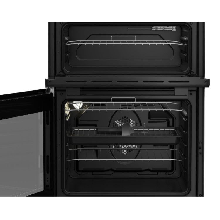 Indesit 60cm Twin Cavity Electric Cooker  - Black