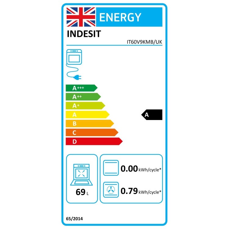 Indesit 60cm Twin Cavity Electric Cooker  - Black