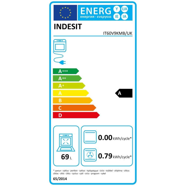 Indesit 60cm Twin Cavity Electric Cooker  - Black