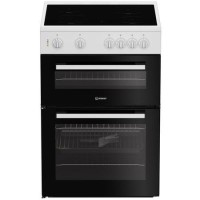 Indesit 60cm Twin Cavity Electric Cooker - White