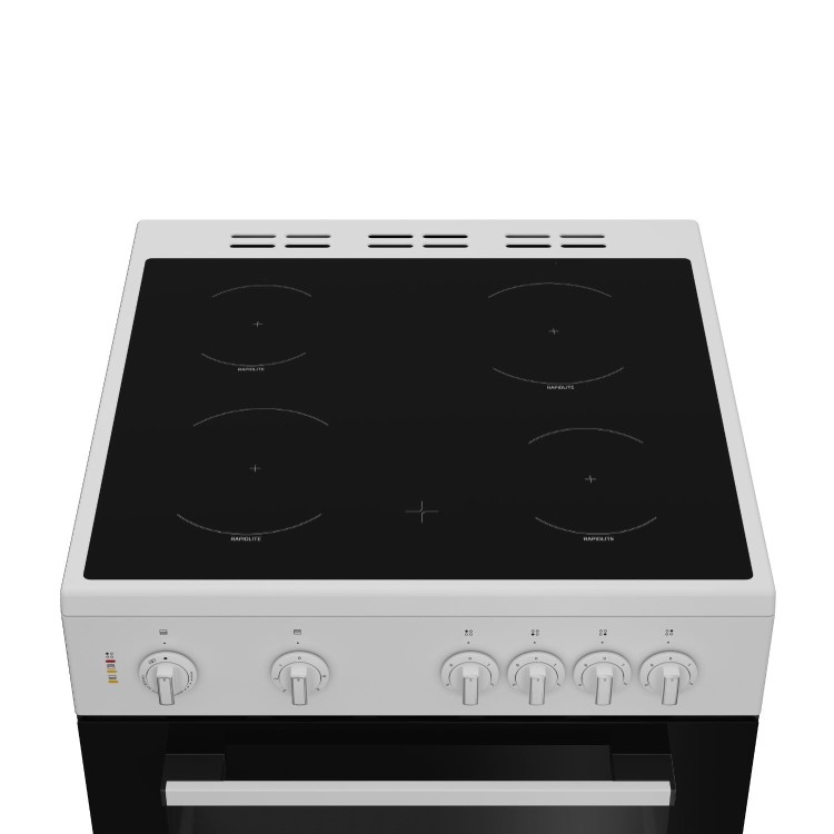 Indesit 60cm Twin Cavity Electric Cooker - White