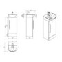 White Mini Cloakroom Vanity Unit & Basin - W400mm