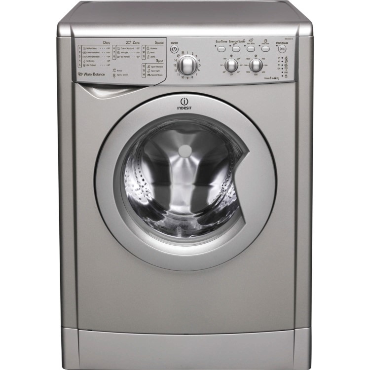 Indesit IWC61651S 6kg 1600rpm Freestanding Washing Machine - Silver