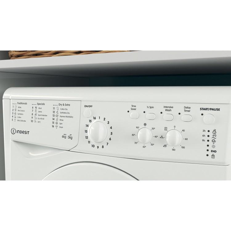 Indesit EcoTime 6kg Wash 5kg Dry 1200rpm Washer Dryer - White