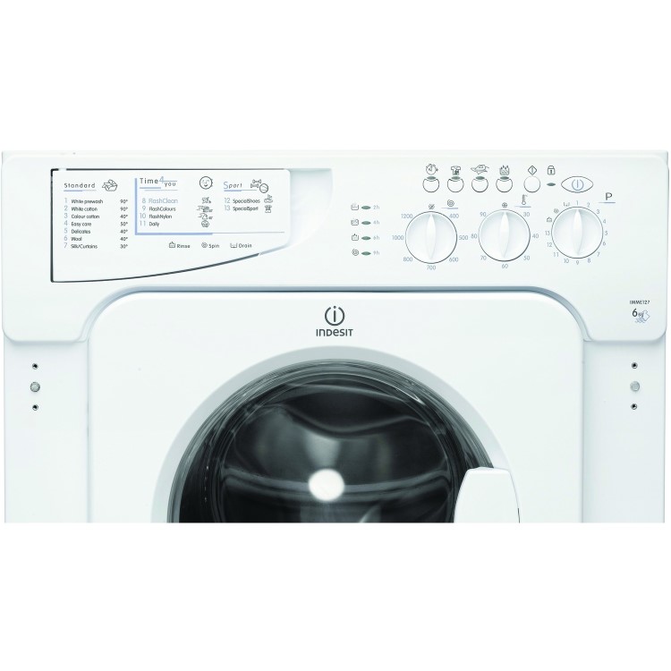 Indesit IWME127 7kg 1200rpm A+ Integrated Washing Machine - White