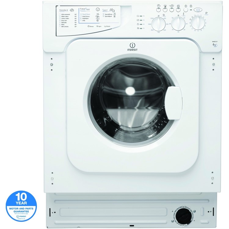 Indesit IWME127 7kg 1200rpm A+ Integrated Washing Machine - White