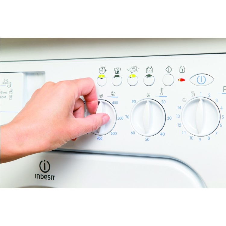 Indesit IWME127 7kg 1200rpm A+ Integrated Washing Machine - White