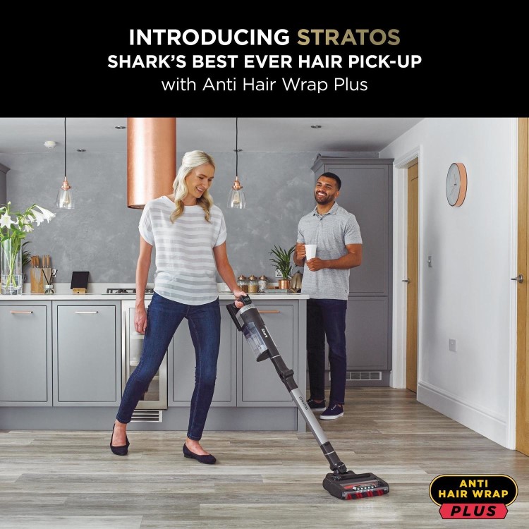 Shark Stratos Anti Hair Wrap Plus Pet Pro Cordless Stick Vacuum Cleaner - Silver