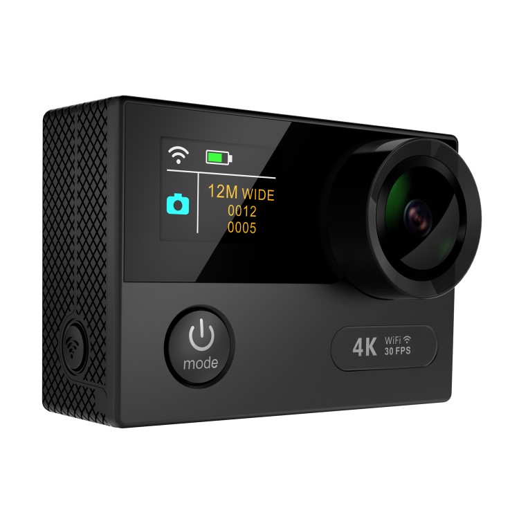 iQ-PRO True 4K UHD 30 fps  Action Camera Black Edition 