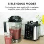 electriQ 6-in-1 2L Multifunctional Blender Soup Maker and Juicer - Black