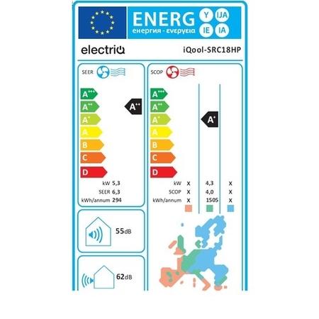electriQ iQool 18000 BTU WiFi Smart A++ Mono Split Air Conditioner with Heat Pump and 5-Meter Pipe Kit Included