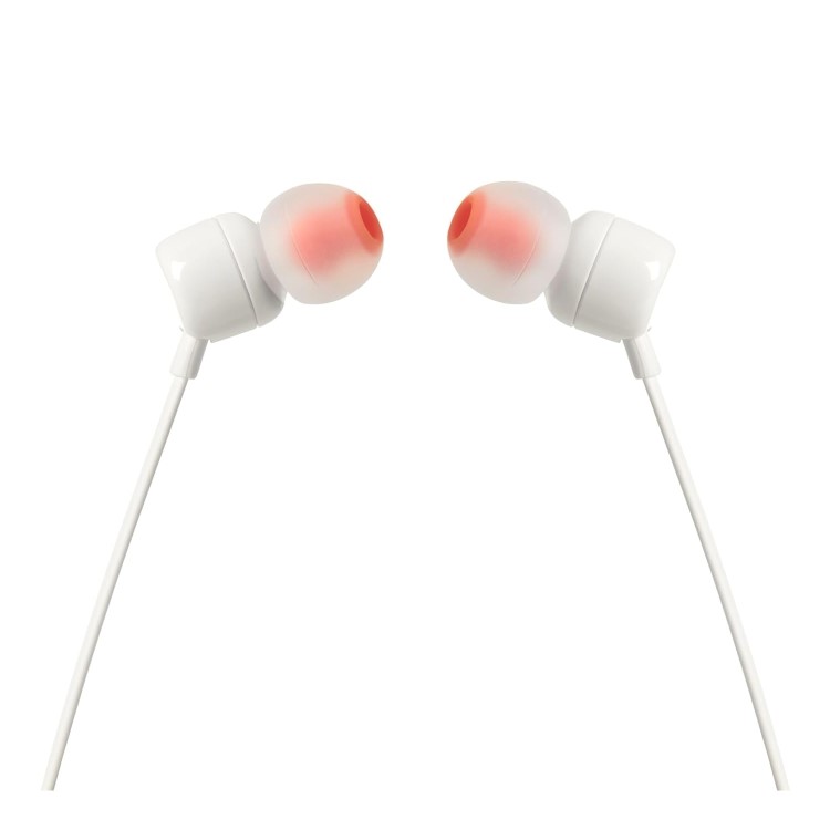 JBL T110 Wired In-Ear Headphones - White