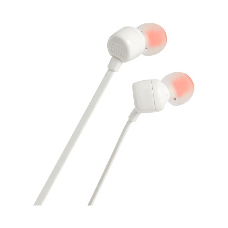 JBL T110 Wired In-Ear Headphones - White