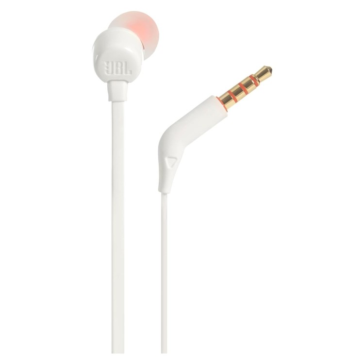 JBL T110 Wired In-Ear Headphones - White