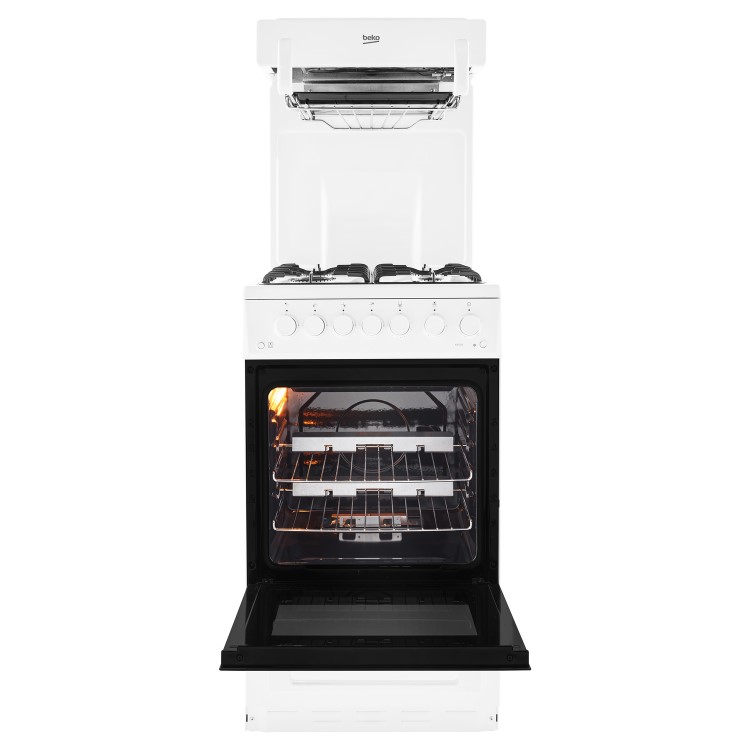 Beko 50cm Gas Cooker With Eye Level Grill - White