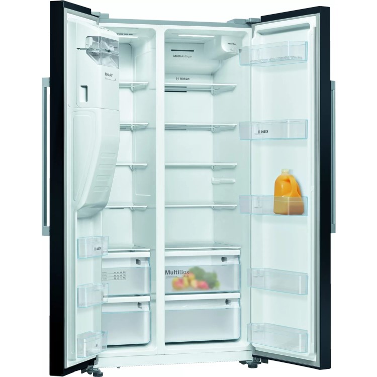 Refurbished Bosch KAD93VBFPG Freestanding 533 Litre Frost Free American Fridge Freezer Black