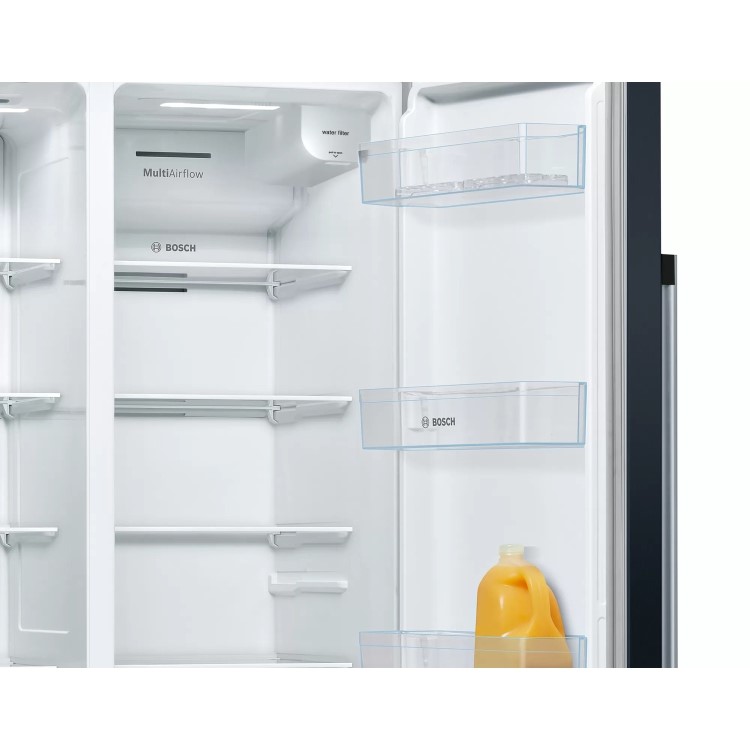 Refurbished Bosch KAD93VBFPG Freestanding 533 Litre Frost Free American Fridge Freezer Black