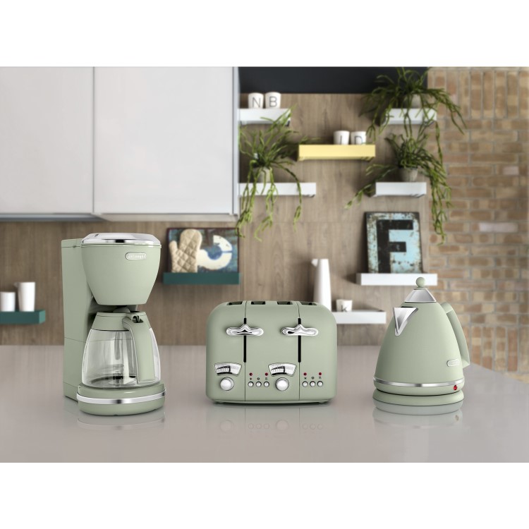 Refurbished Delonghi Argento Flora 1.7L Kettle Green