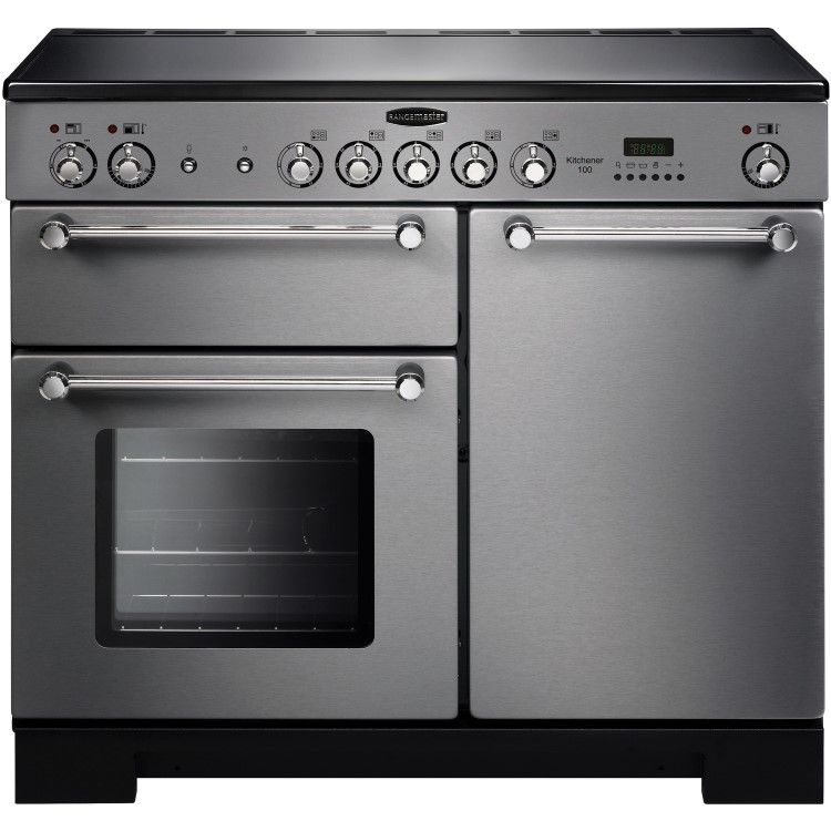 Rangemaster Kitchener 100cm Electric Range Cooker - Stainless Steel