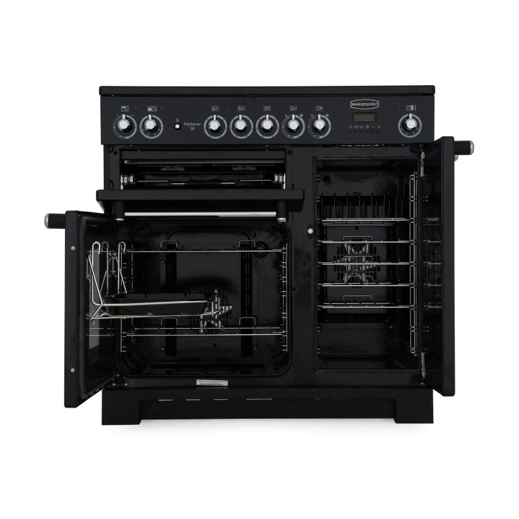 Rangemaster Kitchener 90cm Electric Range Cooker - Black