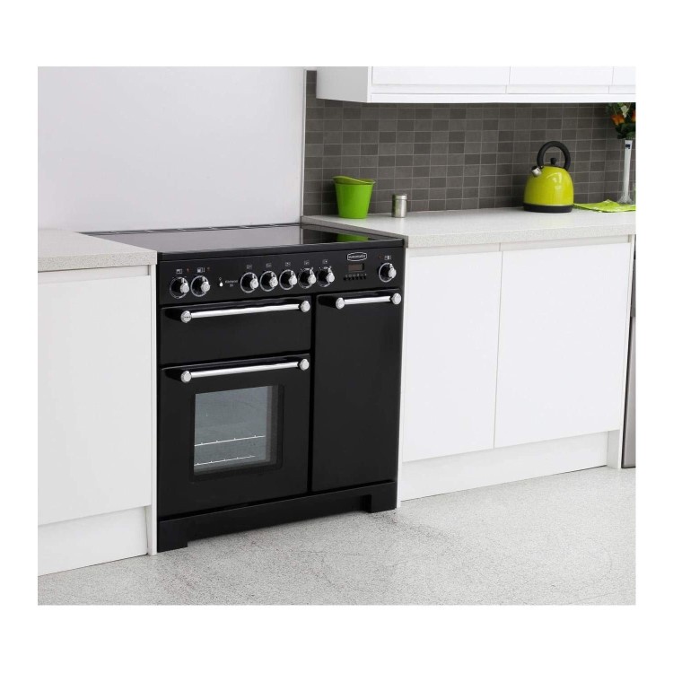 Rangemaster Kitchener 90cm Electric Range Cooker - Black