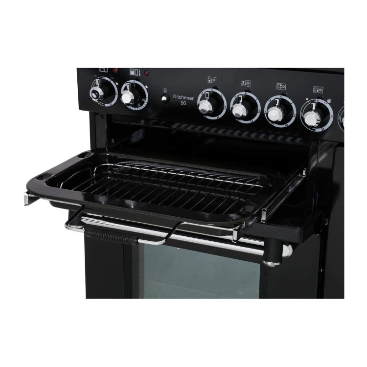 Rangemaster Kitchener 90cm Electric Range Cooker - Black