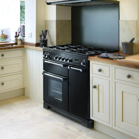 Rangemaster Kitchener 90cm Duel Fuel Range Cooker - Black