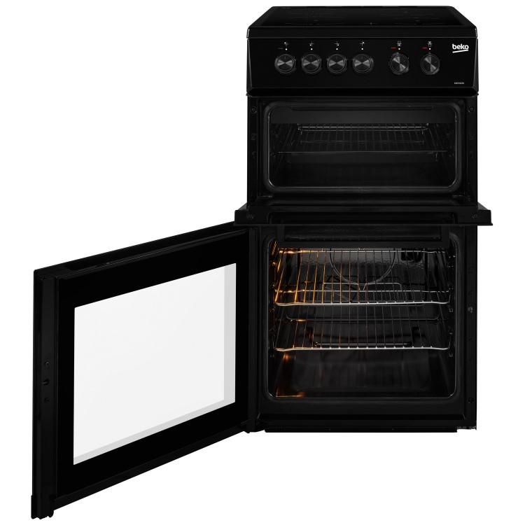 Beko 50cm Double Cavity Electric Cooker - Black