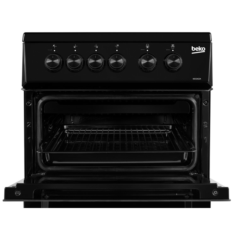 Beko 50cm Double Cavity Electric Cooker - Black