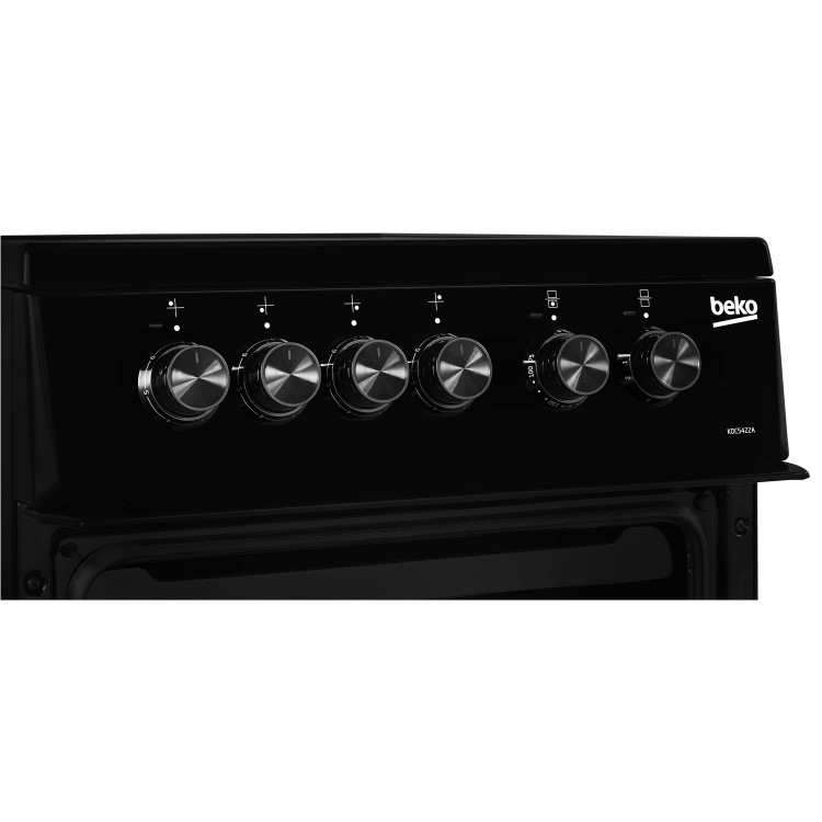 Beko 50cm Double Cavity Electric Cooker - Black