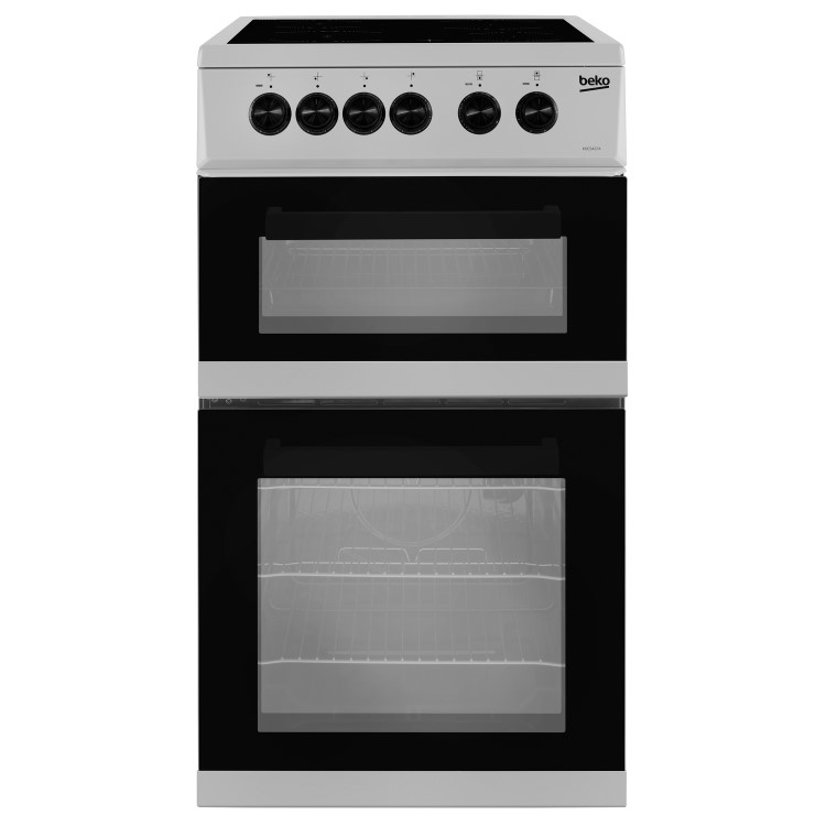 Beko 50cm Double Cavity Electric Cooker - Silver