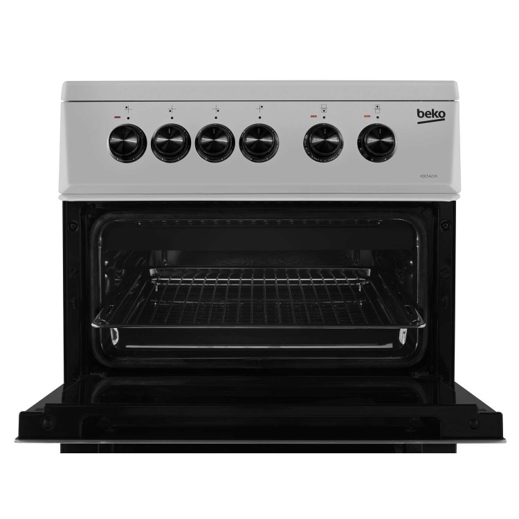 Beko 50cm Double Cavity Electric Cooker - Silver