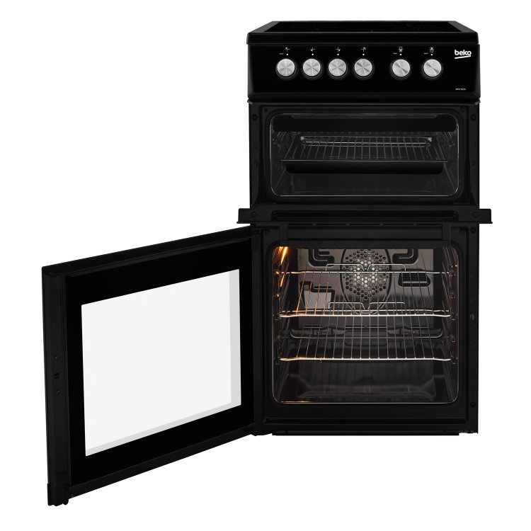 Beko 50cm Double Oven Electric Cooker - Black