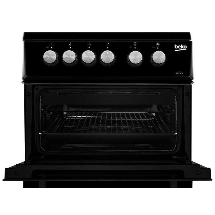 Beko 50cm Double Oven Electric Cooker - Black