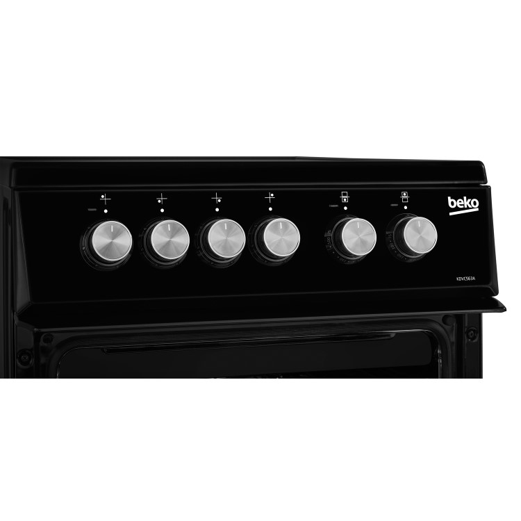 Beko 50cm Double Oven Electric Cooker - Black