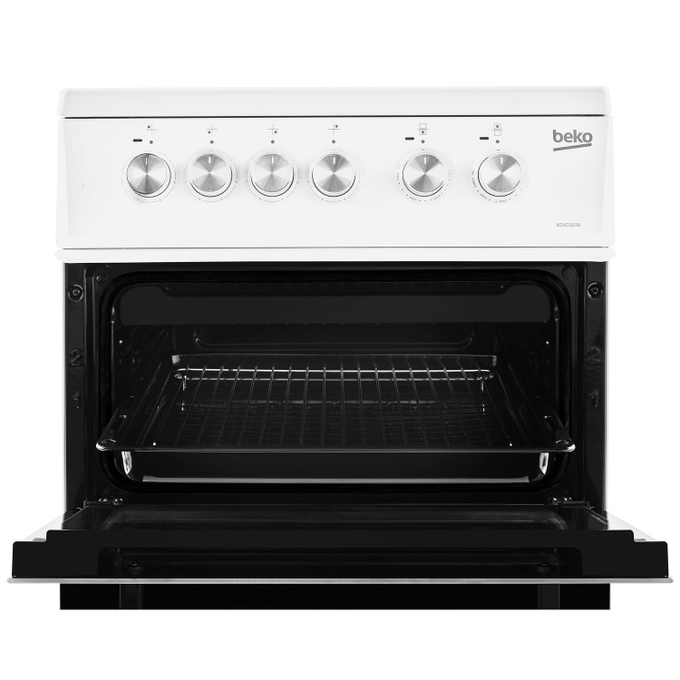 Beko 50cm Double Oven Electric Cooker - White