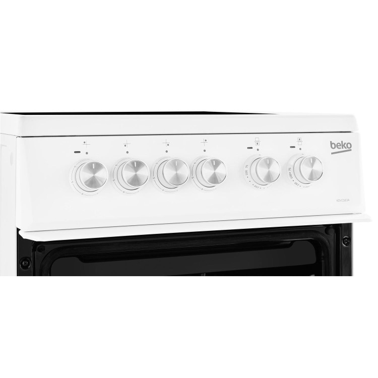 Beko 50cm Double Oven Electric Cooker - White