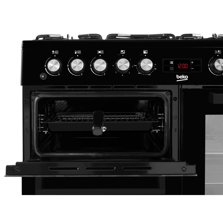 Beko 100cm Dual Fuel Range Cooker - Black